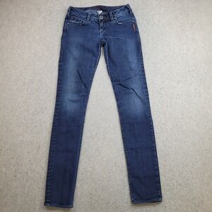 Silver Jeans Womens Denim Size 26/33 Blue‎ Sienna Skinny Slim Dark Wash Low Rise